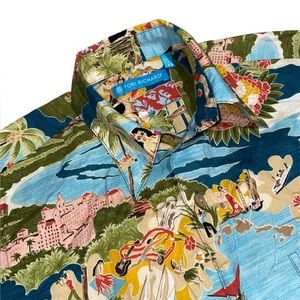 Tori Richard - Men’s Hawaiian Hula Girls Luau Short Sleeve Button-Up Shirt